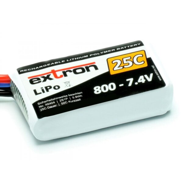 LiPo Akku Extron X2 800 - 7,4V (25C | 50C)