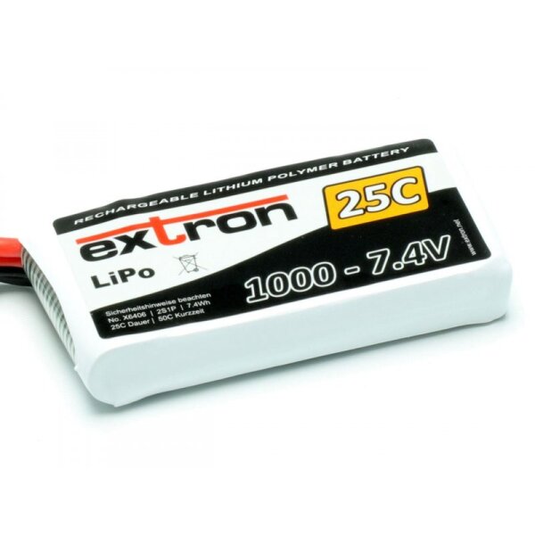 LiPo Akku Extron X2 1000 - 7,4V (25C | 50C)
