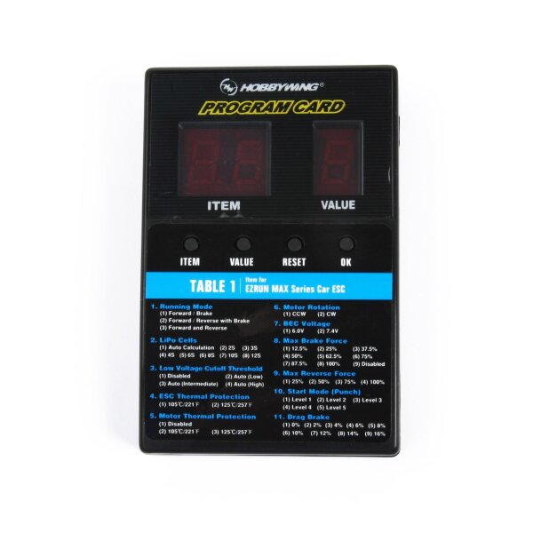 LED Programmierbox Xerun, FlyFun, Ezrun, Seaking, Platinum