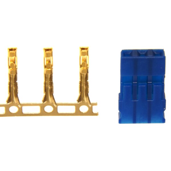 JR Servo-Buchse  female-Pin, Bausatz, 10 Stück, blau