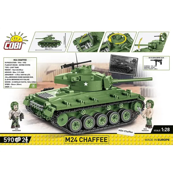 590 PCS HC WWII /2543/ M24 CHAFFEE