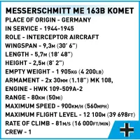 535 PCS HC WWII /5766/ MESSERSCHMITT ME 163B KOMET