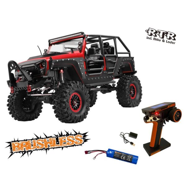 DF-4S PRO BL Crawler 1:10 Scale RTR -  Red DF Models 3225