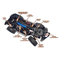 DF-4S PRO BL Crawler 1:10 Scale RTR -  Red DF Models 3225