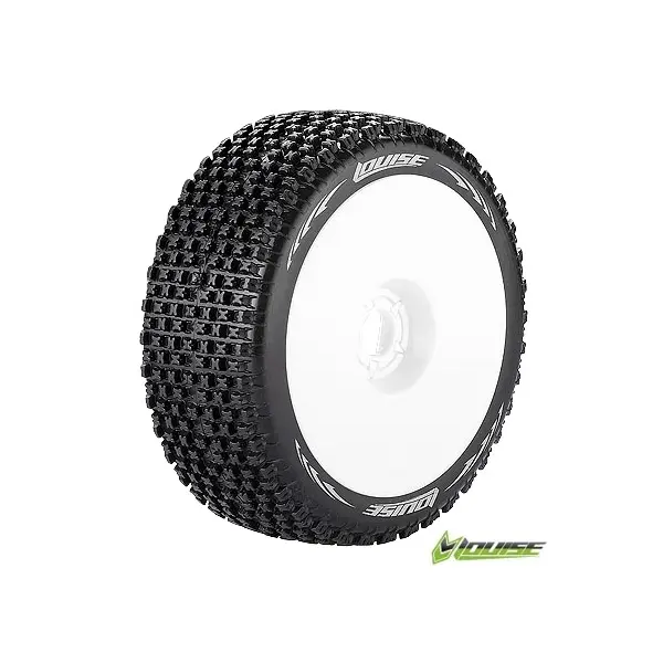Tire & Wheel B-PIRATE 1/8 Buggy Soft White (2)