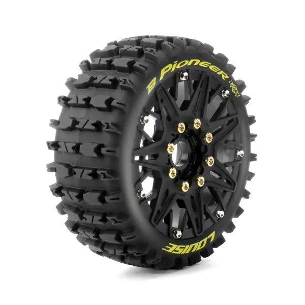 Tires & Wheels B-PIONEER 1/8 Buggy Soft MFT (Removable 17mm Hex 0" & 1/2" Offset) (2)