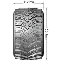 Tires & Wheels MT-CYCLONE 1/10 Soft (Removable 12, 14 & 17mm Hex) (2)