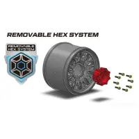 Tires & Wheels MT-CYCLONE 1/10 Soft (Removable 12, 14 & 17mm Hex) (2)