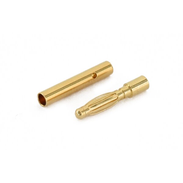 Goldkontaktstecker 2mm 1 Paar