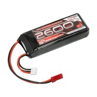 LiPo Akku 2600mAh 2S 2/3A Straight Empfängerpack