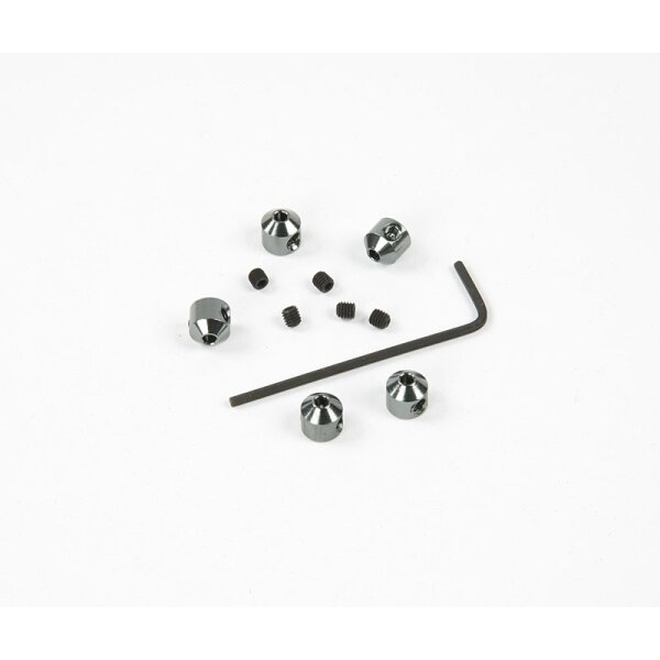 Aluminium Stopper 2mm Grau (5 Stk)