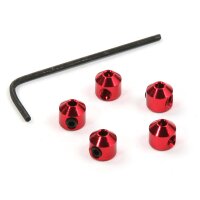 Aluminium Stopper 2mm Rot (5 Stk)