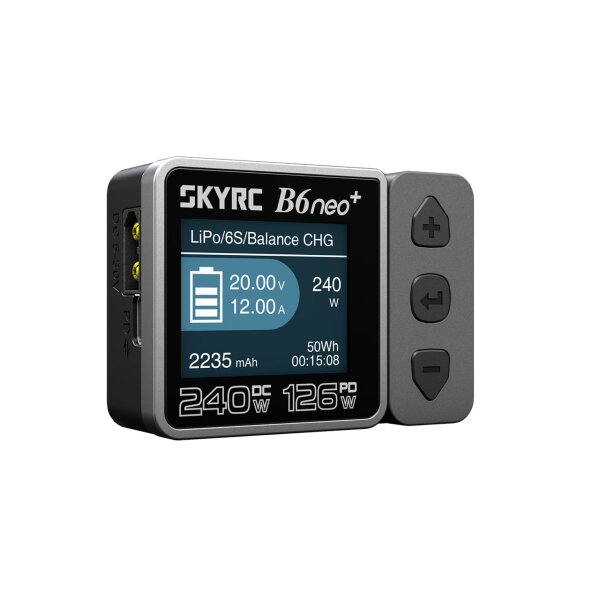 B6neo+ Ladegerät grau LiPo 1-6s 10A 200W
