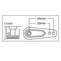 Servohorn Offset Schwarz (25 Zähne)