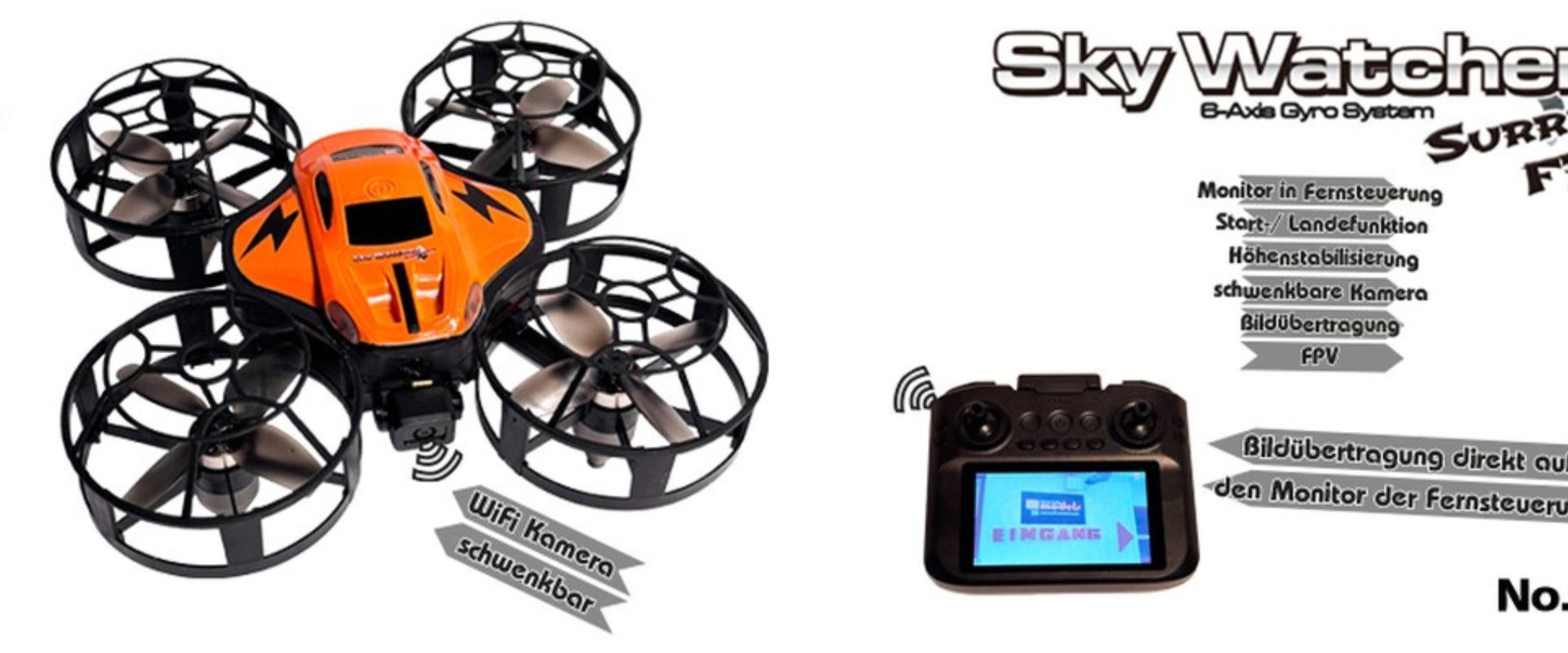 SkyWatcher Surrender FPV Drohne mit Monitor