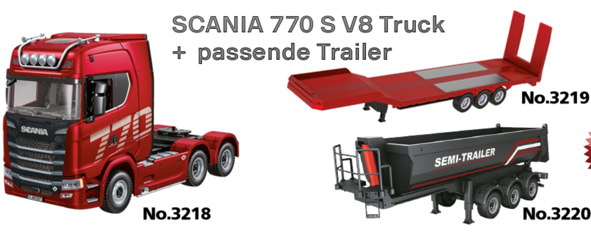 SCANIA 770 S V8 LKW rot - 1:18 DF Models 3218